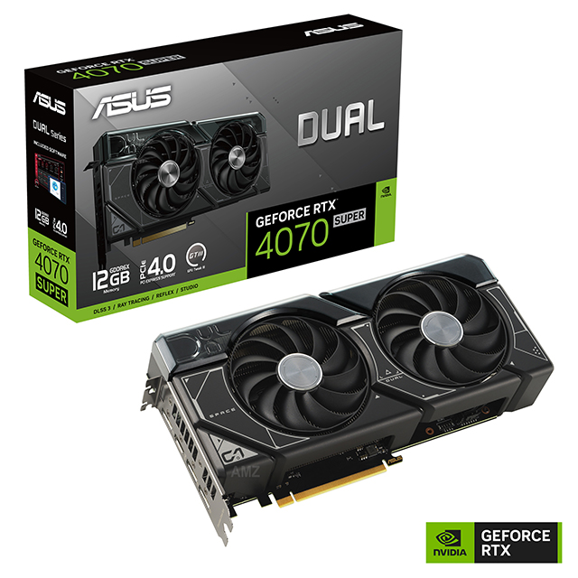 ASUS Dual GeForce RTX 4070 SUPER graphics card (PCIe 4.0, 12GB